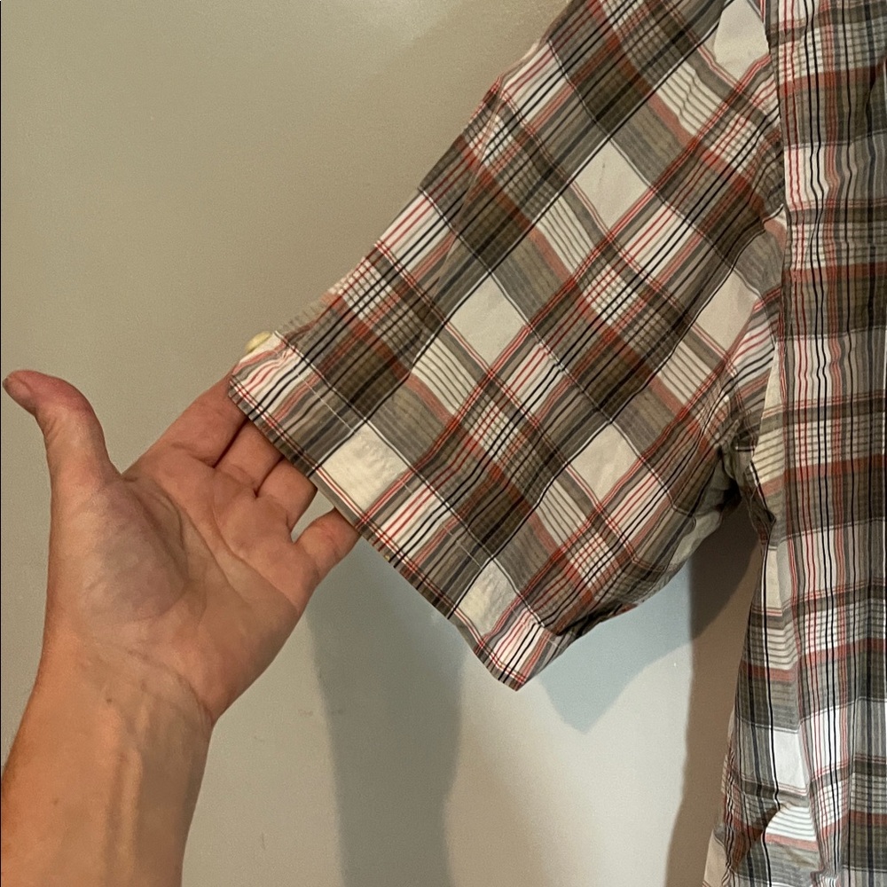 Old Navy Men's Multicolor Plaid Button-Down Shirt Large - Picture 5 of 7